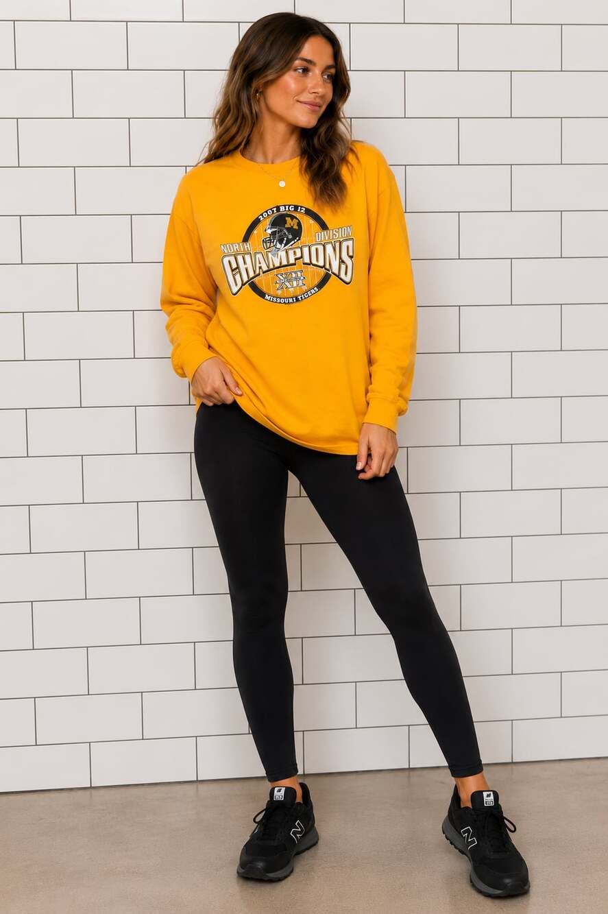 Vintage 2007 Missouri Tigers Big 12 North Division Champions Long Sleeve T-Shirt